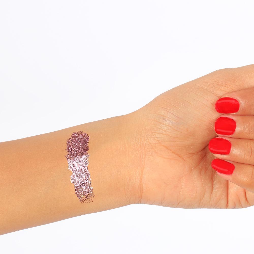 Swatch of Creamy Glitter 09-RUBY PINK