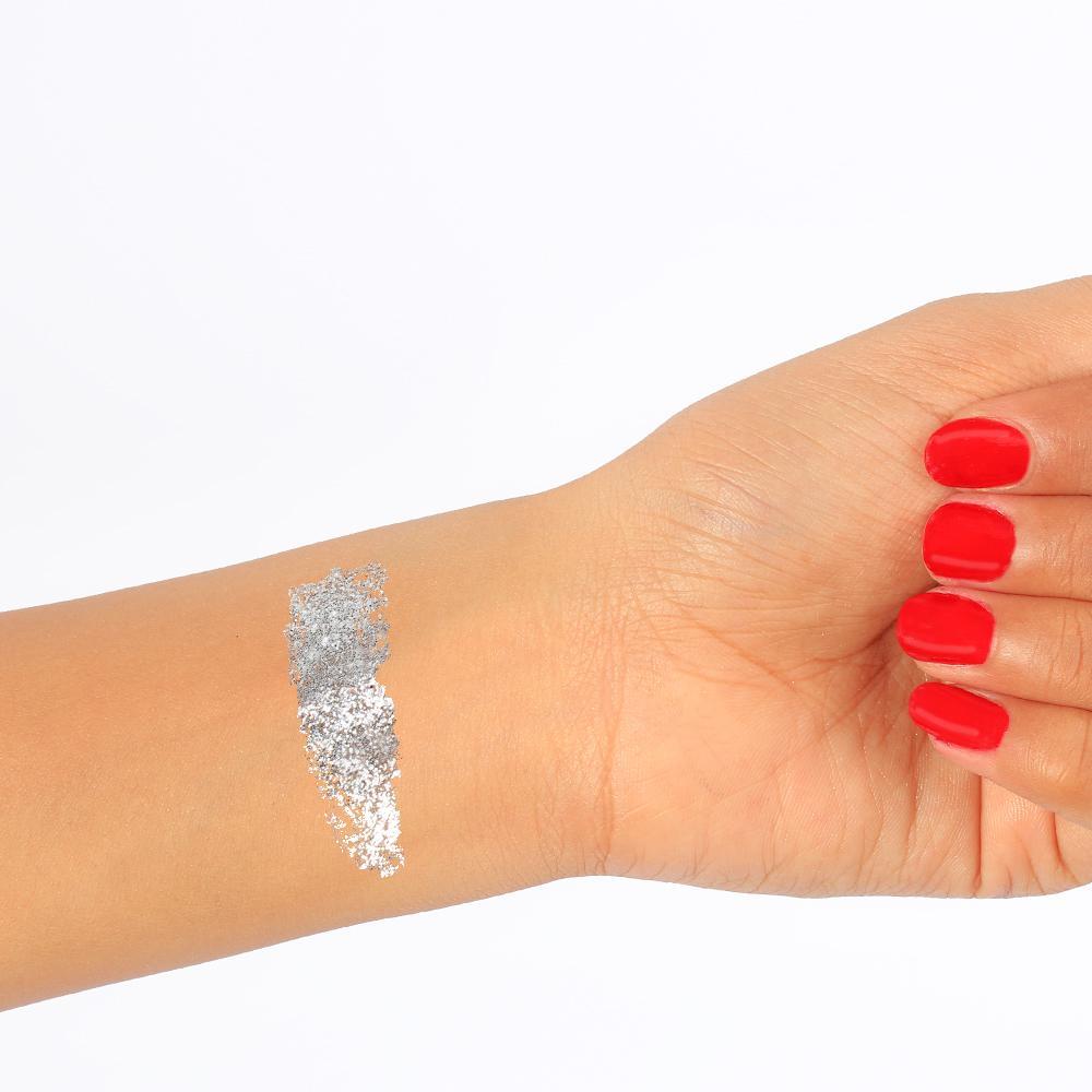 Swatch of Creamy Glitter 12-SILVER