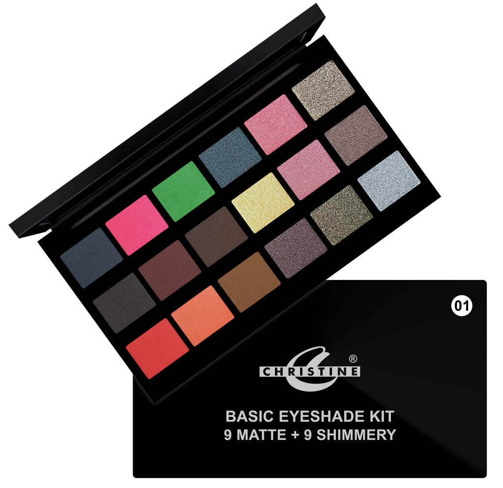 An Image of different matte & shimmer eye shadows